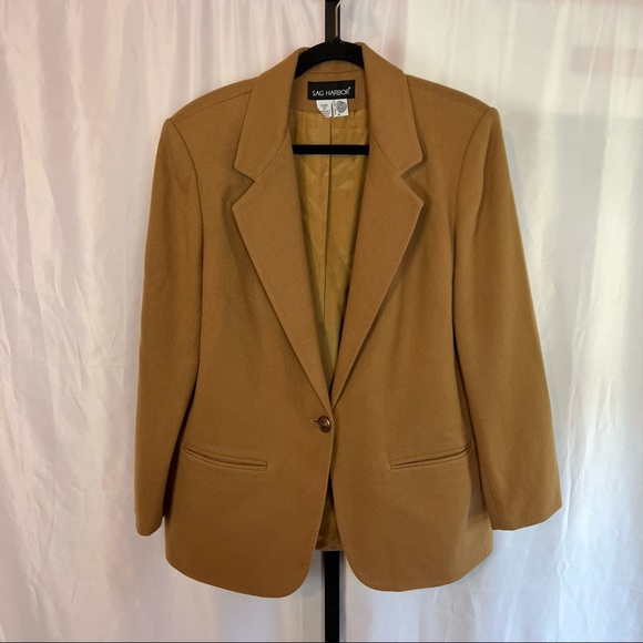 Sag Harbor Wool Blazer and Skirt Set Brown, size 12 - Picture 1 of 11